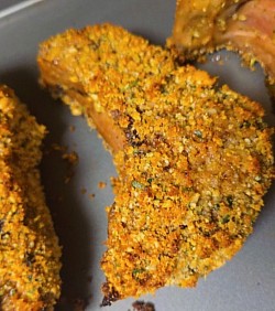 Pinenut parm crusted marinated lamb chops