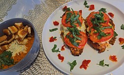 Chicken Caprese w Tomato soup -$30