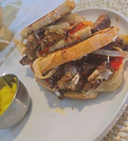 Short rib sandwich on sourdough $12